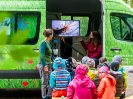 Umweltwoche mit Grashüpfermobil