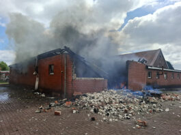 Scheune durch Feuer zerstört